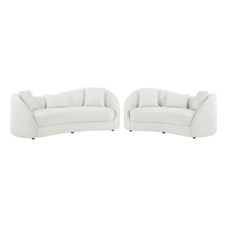 Contemporary Sofa & Loveseat Set in Cloud Gray Fabric by Best Quality Furniture – Fabric, Grey, Model S71-SL
