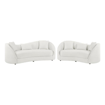 Contemporary Sofa & Loveseat Set in Cloud Gray Fabric by Best Quality Furniture – Fabric, Grey, Model S71-SL