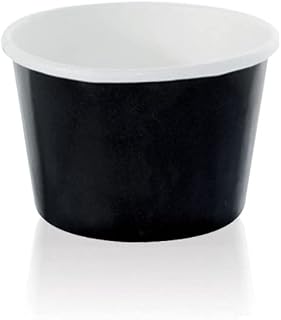 PacknWood 210POC181N - Black Paper Cups for Party - Hot Cup Coffee Cups - Black Hot Beverage Cups - 100% Biodegradable Compostable black cup- 7oz (3.5 in * 2in) - 1000 pcs