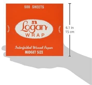 Norpak Logan Wrap Midget Paper Interfolded Deli Wax Paper by Norpak Corporation – 12 Boxes of 500, Paper, White, Model FLOW-6