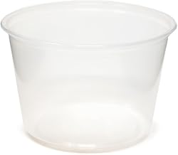 Fabri-Kal Microwavable Deli Containers, 16oz, Clear | Clear, Round, Polypropylene, Microwave Safe, Pro-Kal