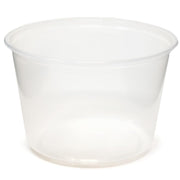 Microwavable Deli Containers by Fabri-Kal – 4.6" Top Diameter x 3.5" Bottom Diameter, 16.0 ounces, Polypropylene, Clear, Model XX 9505102
