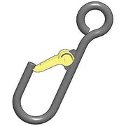 5/8" Alloy Latching J-Hook - 1000 Lb. Cap. by M&W – Steel, Raw Steel, Model 14930