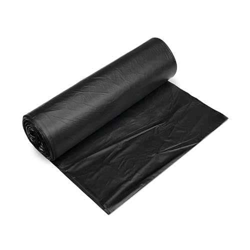 Inteplast 250 Count (Pack of 1) / Black / 45.0 gallons Can Liners