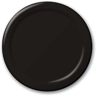 Creative Converting 50134B Black Velvet Banquet Plate, Solid (10pks Case)