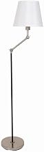 House of Troy T400-BLKSN Taylor - 1 Light Adjustable Floor Lamp-62 Inches Tall and 19 Inches Wide, Black/Brushed Brass Finish with Off-White Linen Shade