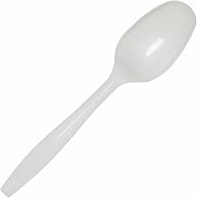 Dixie SSS21P SmartStock Plastic Cutlery T-Spoon Refill, 5.5" Length, Polypropylene, White (Pack of 960)