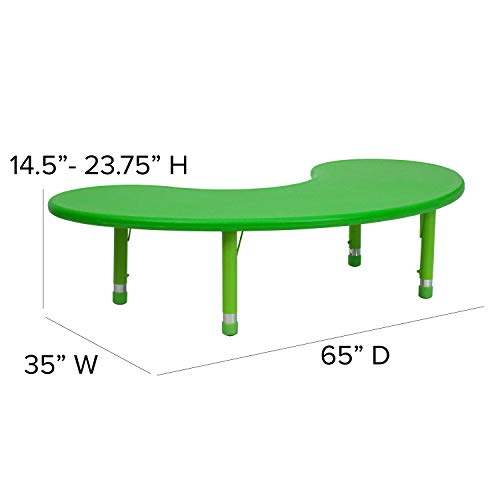 Flash Furniture Green / 35 in x 65 in x 23.75 in / Modern Tables