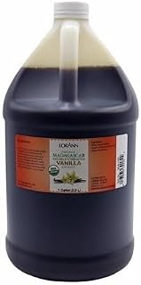 LorAnn Oils Organic Madagascar 2-Fold Vanilla Extract, 1 Gallon, Double Strength Pure Vanilla Extract for Baking, Desserts, Sauces and Beverage Applications, Kosher