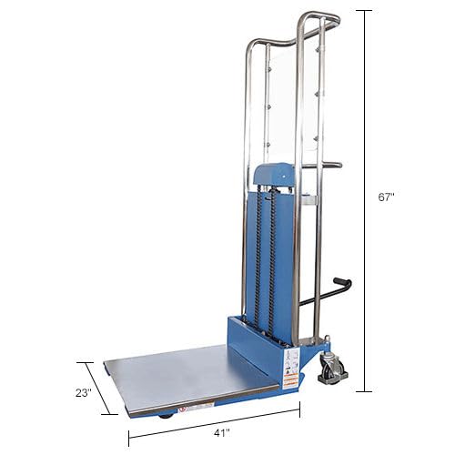 Hydraulic Lift Positioner Truck by Global Industrial – Alloy Steel, Blue, Model 989055