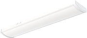 Lithonia Lighting 4 Foot LED Light Fixture, Low-Profile LED Wraparound Ceiling Light, Flush Mount, 4000/5000/6000 Adjustable Lumens, 4000K Cool White Light, MVOLT, 10 Inches Wide, White