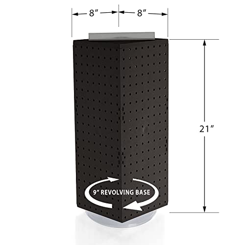 Azar Displays Pegboard + Hooks / Black / 8 inches (W) x 8 inches (D) x 20 inches (H) Display Racks