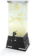 Rosseto Serving Solutions LD140 Square Black Matte Pyramid Base Beverage Dispenser - 4 Gallon
