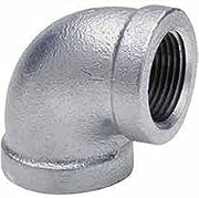 3/4" 90 Degree Elbow, Galvanized Malleable 150 PSI,