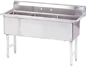 Advance Tabco - FC-3-1620-X - 16 in x 20 in x 14 in 3 Compartment Sink w/No Drainboards
