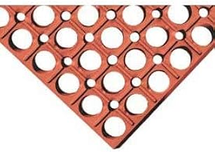 Apache Mills Cushioned Comfort Drainage Matting, 3'Wx5'L, Red, Grease Proof
