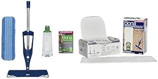 Bona Multi-Surface Floor Premium Spray Mop - Includes Multi-Surface Floor Cleaner Concentrate and Machine Washable Microfiber Cleaning Pad + Heavy Duty Disposable Cleaning Pads, 18ct