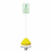 Roll-A-Post Portable Sign Post with 60" Power Post Plastic Signpost by Plasticade – Plastic, Yellow