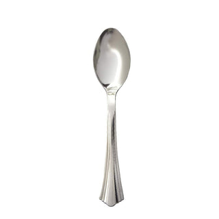 Reflections Heavyweight Plastic Cutlery Spoon, 6.25-Inch, Silver (8 packs of 40-Count)