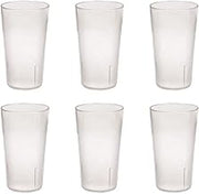 12 Ounce Restaurant Tumbler Beverage Cup, Stackable Cups, Break-Resistant Commmerical Plastic, Pebbled Texture, Set of 6 - Clear (Single Pack)