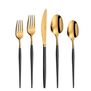Amefa Black & Gold / 3.35" H x 9.84" L x 4.5" W / Modern Flatware Sets