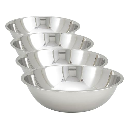 Winco Tartan / 16 Quart (Pack of 4) / Economy Mixing Bowls