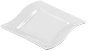 CAC China Soho Pattern 7 1/2 Inch White Square Plates 36 Ct