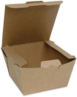 4.5 x 4.5 x 3.25 in. EarthChoice Paperboard Tamper Evident OneBox Paper Box Kraft - Pack of 200