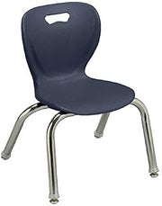 Learniture Shapes Series Stacking Preschool Chairs with Contoured Seats, Heavy-Duty Plastic Stacking Classroom Chairs, 12"H, Set of 4, Navy
