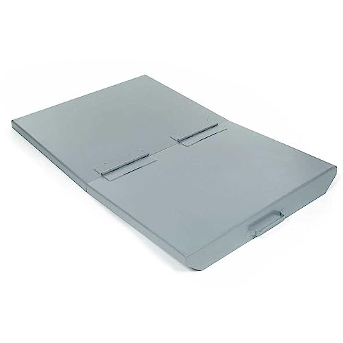Lid for 3 Cu Yd Self Dumping Hopper by Global Industrial – 63.25"L x 57.25"W x 0.25"H, Steel, Gray, Model 30033SL-GRY