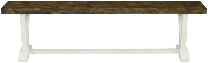 Furnifact Wooden Dining Bench with V-Style Base, Wood Bench for Dining Table, Breakfast Nook, Kitchen, and Indoor Bench
