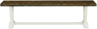 Furnifact Wooden Dining Bench with V-Style Base, Wood Bench for Dining Table, Breakfast Nook, Kitchen, and Indoor Bench