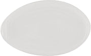 CAC China BAHAMAS BHM-61 Embossed Bone White Porcelain Platter 16x10x1-3/8, Set of 12