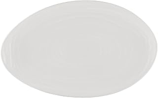 CAC China BAHAMAS BHM-61 Embossed Bone White Porcelain Platter 16x10x1-3/8, Set of 12