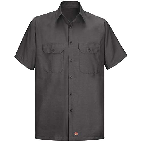 Red Kap Large / Charcoal / Solid Rip Stop Shirt Tops