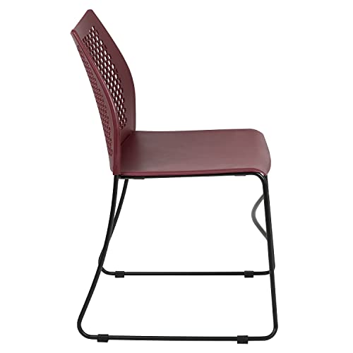Flash Furniture Burgundy / Set of 1 / Contemporary Stacking Chairs