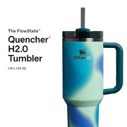 STANLEY Turquoise Pattern (Coastal Teal) / 40 Ounces / Quencher H2.0 FlowState Tumbler Tumblers