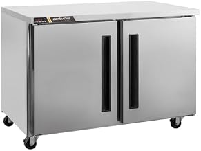Traulsen CLUC-60F 60" 2-Section Undercounter Freezer - (1) Left Hinged (1) Right Hinged Solid Door