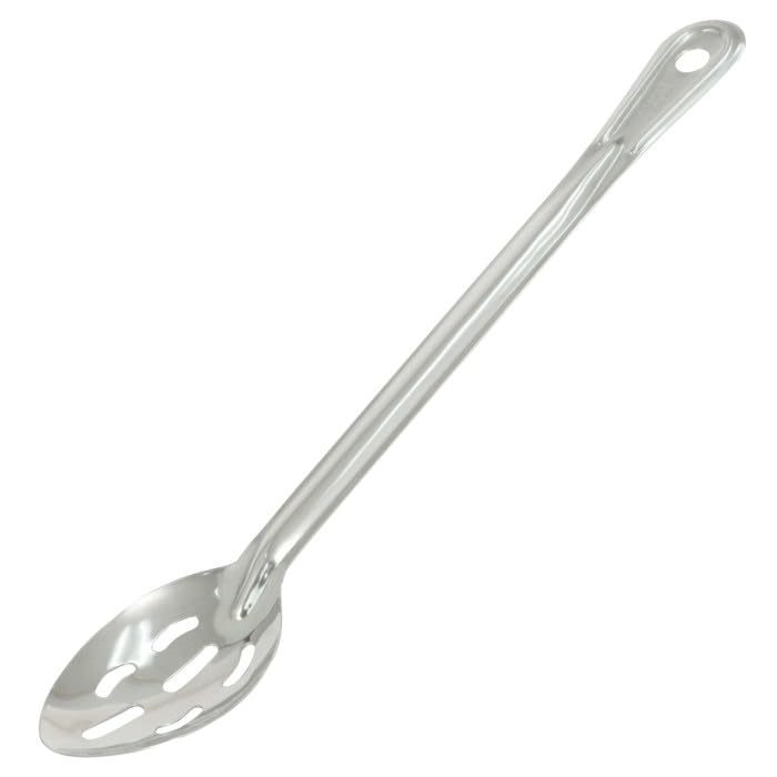 CAC Stainless Basting Spoon SBHL-13 Slotted 1.2 mm 13 inch by CAC China – Stainless Steel, Pack of 99