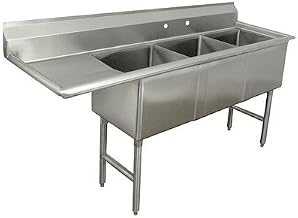 Fabricated Bowl 3 Compartment Scullery Sink Width: 74.5"