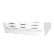 Safco White / Closed Base / 53.5 inches (W) x 38.75 inches (D) x 6 inches (H) Racks & Displays