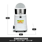 Waring Heavy Duty Citrus Juicer / 10 x 10 x 19.5 inches / White Citrus Juicers