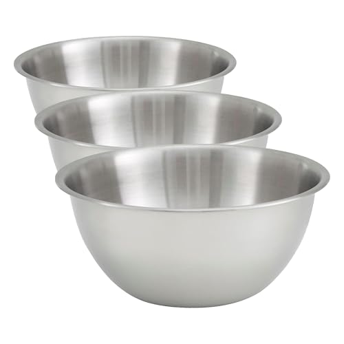 Winco Solid / Medium (Pack of 3) / Deep/Heavy Duty Mixing Bowls