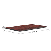 Flash Furniture Black/Mahogany / 30" x 48" Rectangular / Classic Tables