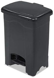 Step-On Receptacle, Rectangular, Plastic, 4 gal, Black by SAFCO (Catalog Category: Office Maintenance, Janitorial & Lunchroom / Waste Containers)