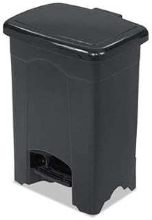 Step-On Receptacle, Rectangular, Plastic, 4 gal, Black by SAFCO (Catalog Category: Office Maintenance, Janitorial & Lunchroom / Waste Containers)
