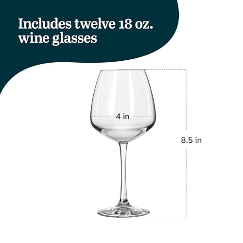 Libbey Diamond Red 12 / 12 count / Modern Wine Glasses