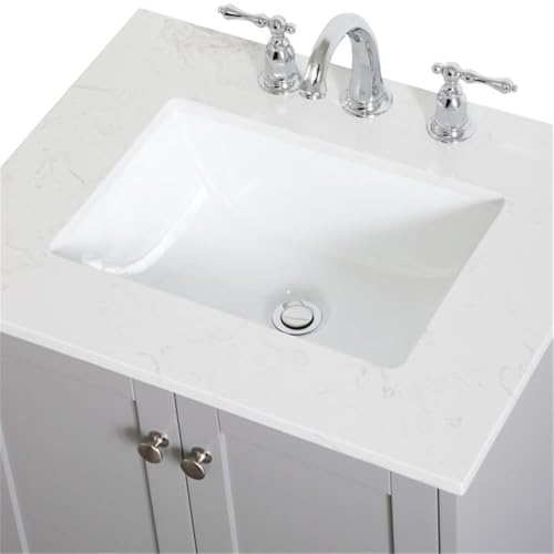 Elegant Decor 24" - Single / Brushed Nickel,grey / Traditional Wheel Care