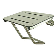 Frost , Full Wall Mounted Shower Seat, Stainless/White by Frost Hats – 15.75"L x 18"W x 29"H, Steel, White