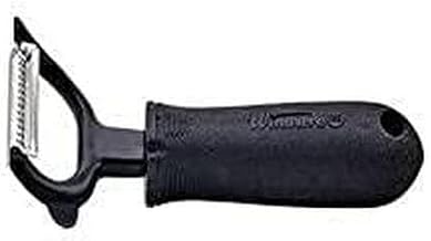 Winco Black Stainless Steel Julienne Peeler, Soft Grip Handle